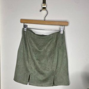 Suede Miniskirt
